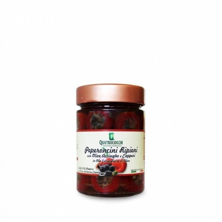 Peperoncini ripieni con Olive Acciughe e Capperi - Quattrociocchi