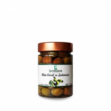 Olive verdi di Gaeta in salamoia - Quattrociocchi - 350g