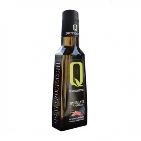 Olio Extravergine di Oliva Aromatizzato al Peperoncino - Biologico - Quattrociocchi - 250ml